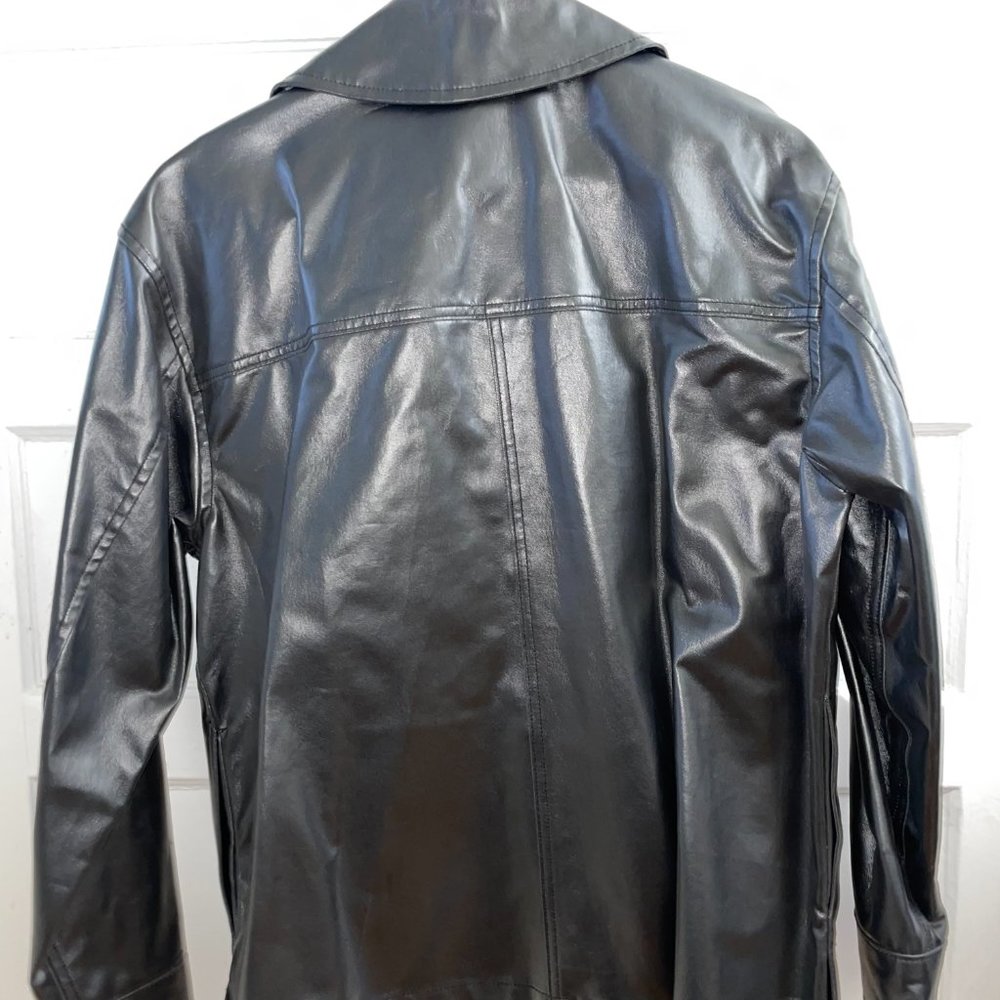 NEW Weekday bryant coated overshirt in black - Picture 8 of 8